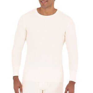 Fruit of the Loom Mens Recycled Waffle Thermal Underwear Crew Top - NWT